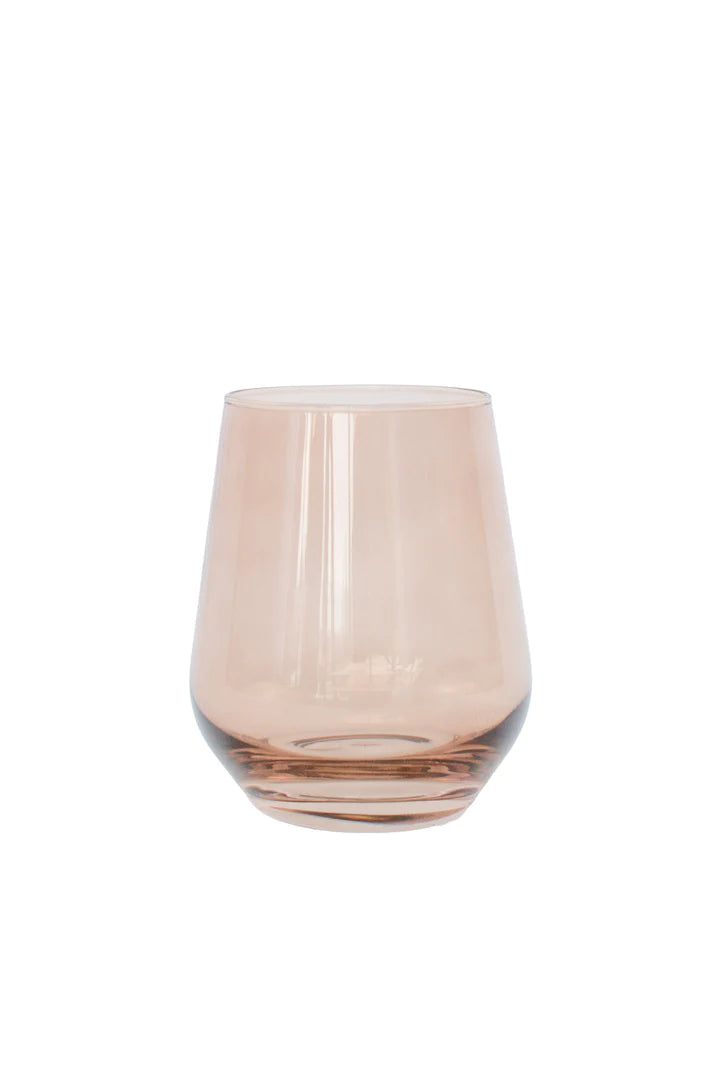 Estelle Stemless Wine Glass-Amber Smoke