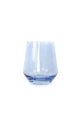 Estelle Stemless Wine Glass-Cobalt Blue