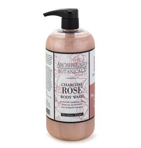 Archipelago-Charcoal Rose Body Wash 33 oz.