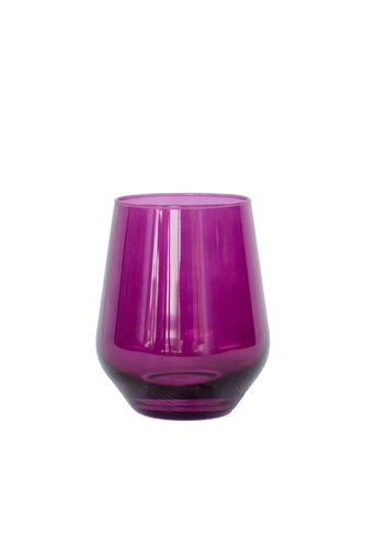Estelle Stemless Wine Glass-Amethyst
