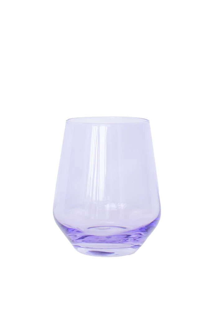 Estelle Stemless Wine Glass-Lavender