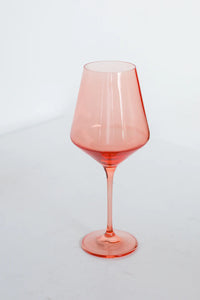 Estelle Stemware Wine Glass-Coral Peach Pink