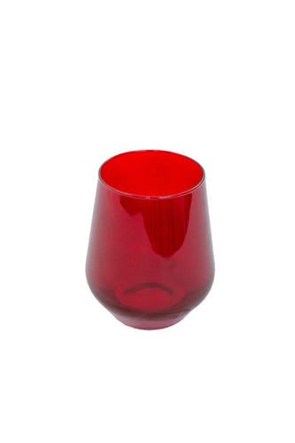 Estelle Stemless Wine Glass-Red