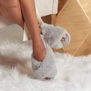 Faceplant Grey Furry Slides