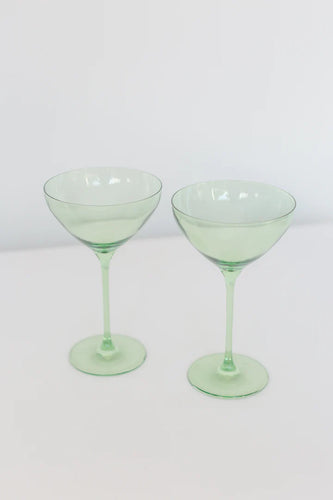 Estelle Martini Glass-Mint Green