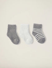 Load image into Gallery viewer, Barefoot Dreams CCL Infant Socks 3-Pack-Pewter/Pearl