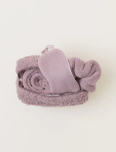 Barefoot Dreams Eyemask, Scrunchie, Sock Set- Vintage Rose